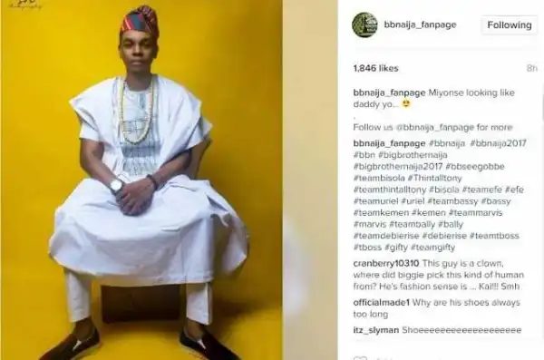 #BBNaija: Angry Nigerians blast Miyonse for this photo